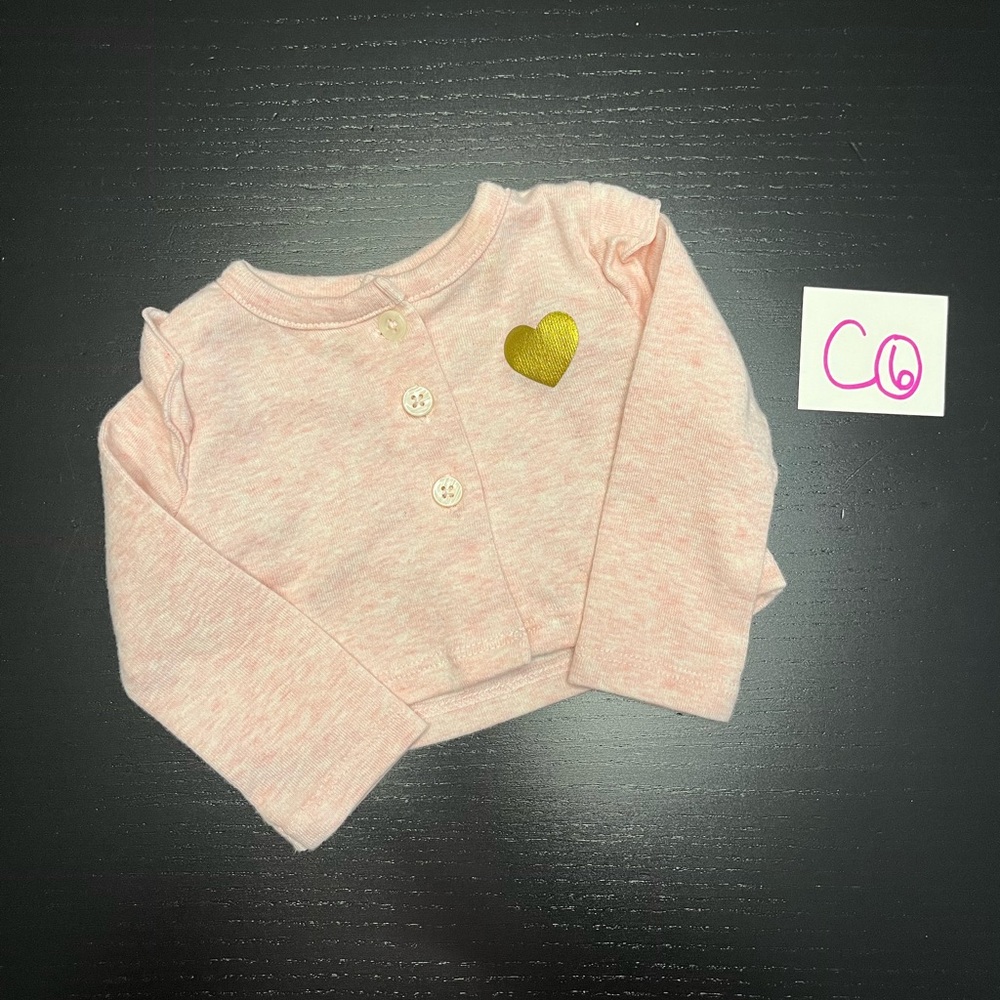 ⭐️5/$10.00⭐️ Carter’s Light Pink Cardigan Style Sweater